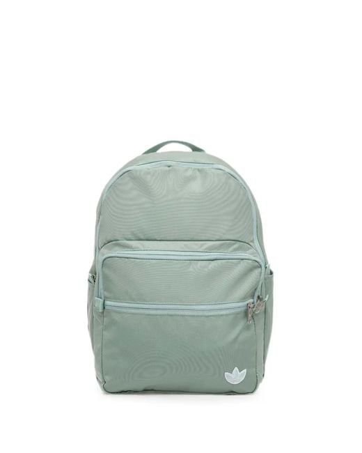 Adidas Blue Logo-Embroidered Zip-Fastening Backpack