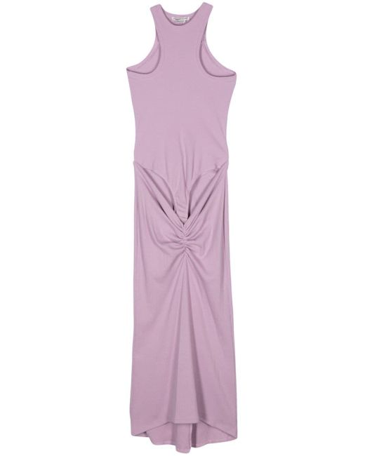 ALESSANDRO VIGILANTE Purple Fine-ribbed Maxi Dress