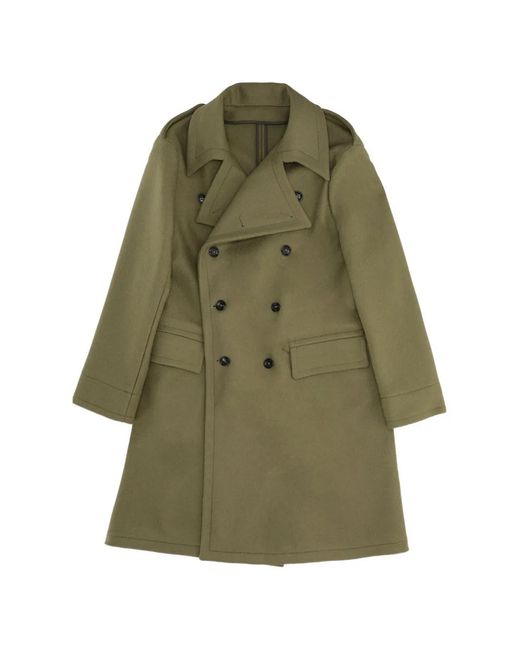 Fortela Green Winston Double-Breasted Coat for men