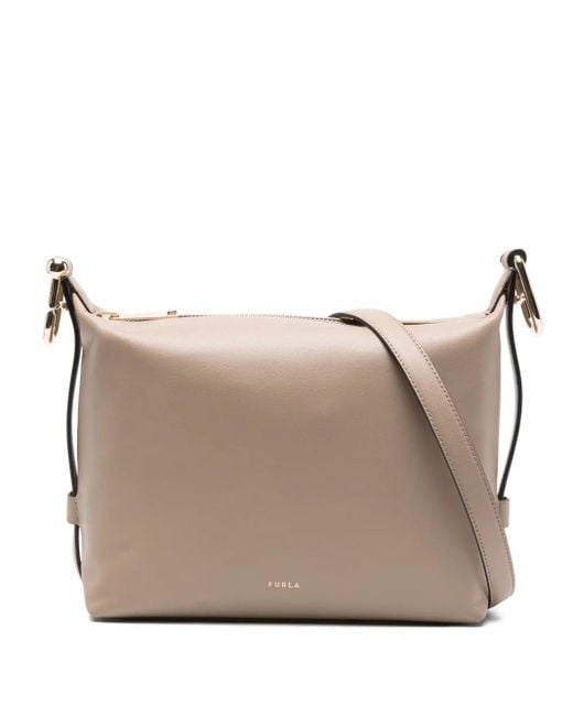 Furla Natural Zip-Fastening Leather Shoulder Bag