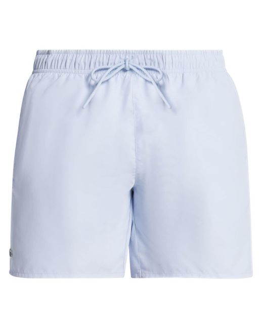 Lacoste Blue Logo-appliqué Drawstring Swim Shorts for men