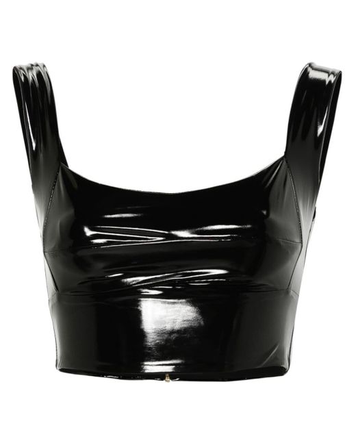 Atu Body Couture Black Hochglänzendes Cropped-Top