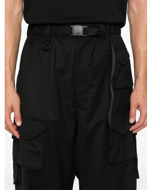 Y-3 Black Wide Leg Pants for men