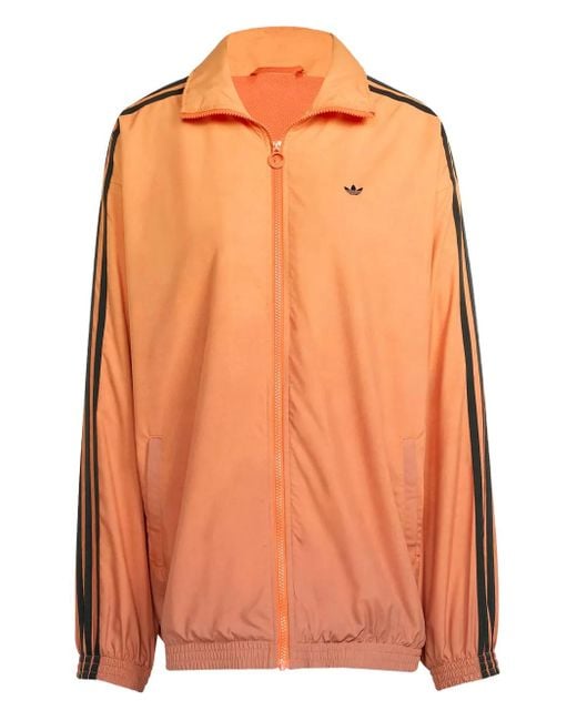 Adidas Orange Three-Stripe Ombre Jacket
