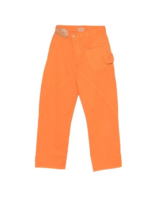 J.W. Anderson Orange Logo-Patch Jeans for men