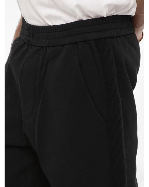 Neil Barrett Black Side-Stripe Track Pants for men