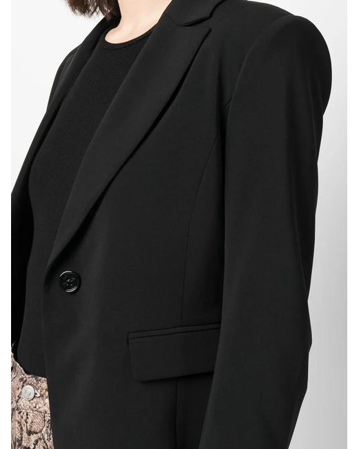 Patrizia Pepe Black Essential Cropped Blazer