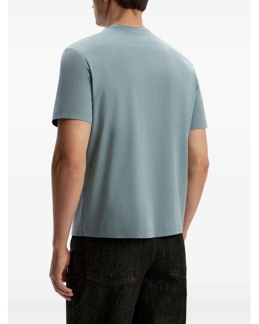 12 STOREEZ Blue Crew-Neck T-Shirt for men
