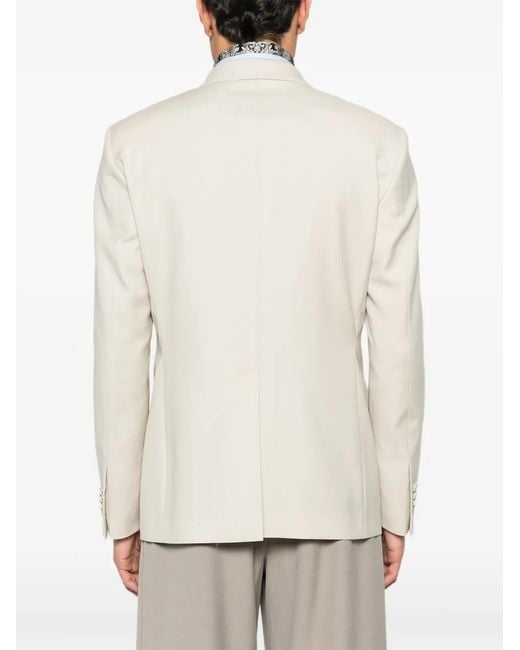 Tagliatore White Double-Breasted Blazer for men