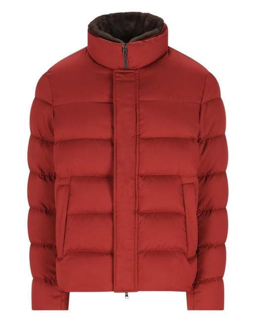 メンズ Herno パデッドジャケット Red
