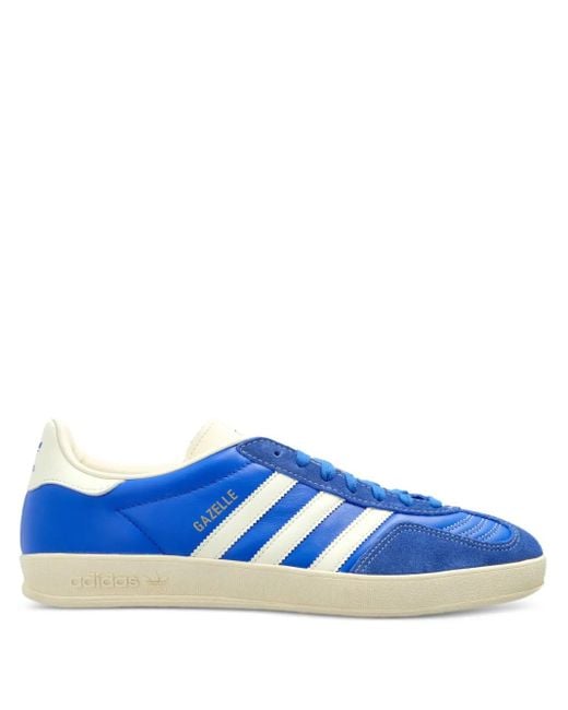 Adidas Blue Gazelle Leather Sneakers for men