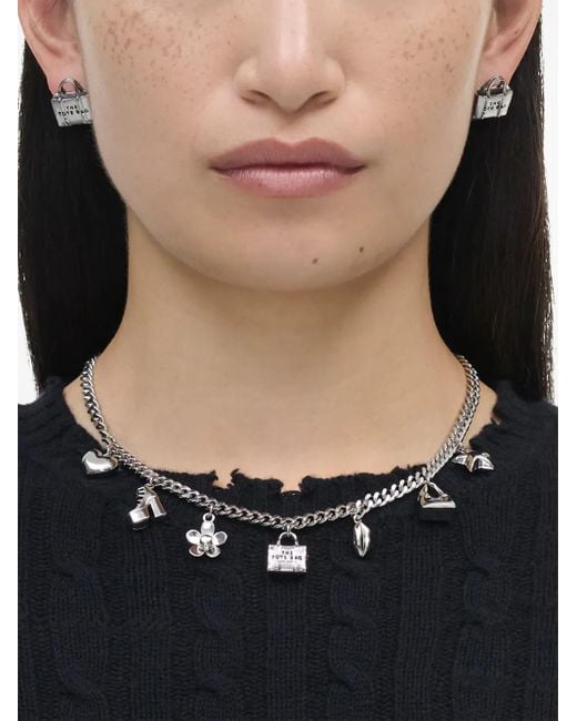Marc Jacobs Metallic Mini-Icon Charm Necklace