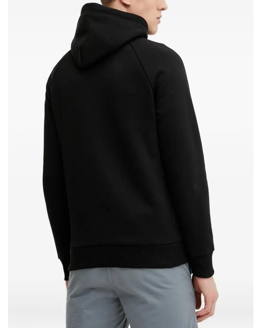 Peak Performance Black Logo-Embroidered Hoodie for men