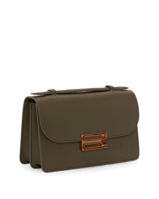 Victoria Beckham White Small Dorian Leather Cross Body Bag
