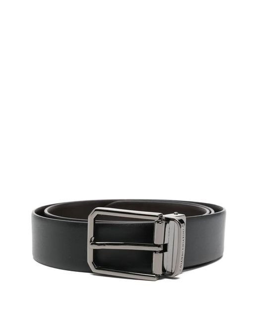 Gianni Chiarini Black Reversible Belt for men