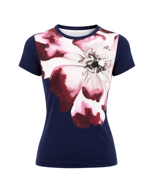Ted Baker Blue Louannn Floral-Print T-Shirt