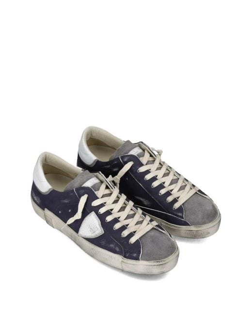 Philippe Model Blue Prsx Low Sneakers for men