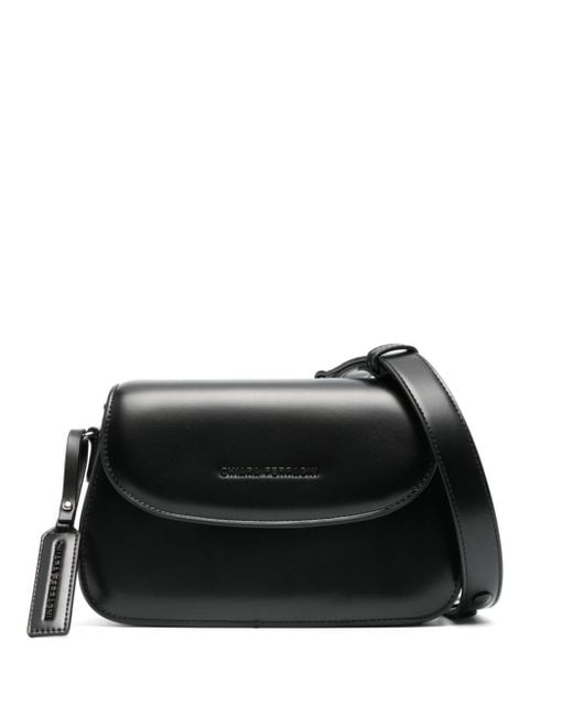 Chiara Ferragni Black Logo-charm Shoulder Bag