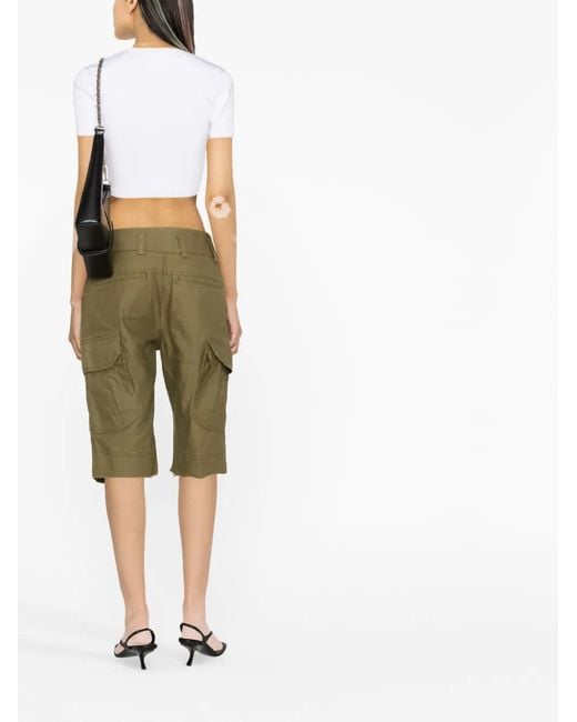 Givenchy Green Cargo Bermuda Shorts