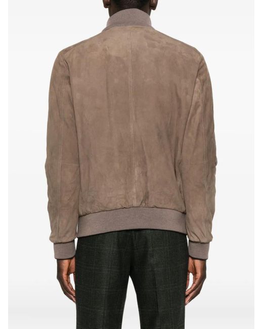 Moorer Brown Button-Fastening Flap-Pocket Jacket for men