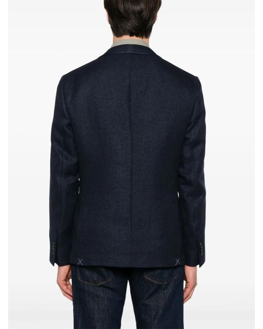 Fay Blue Interwoven Blazer for men