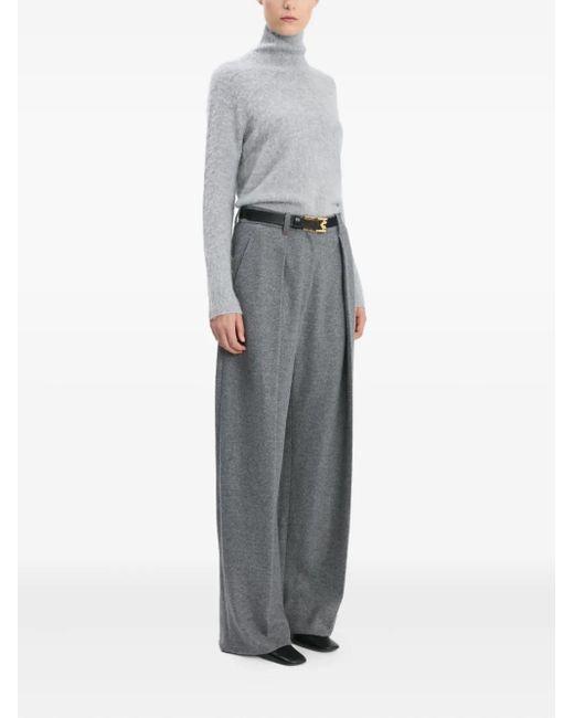 Victoria Beckham Gray Polo Neck Wool Jumper