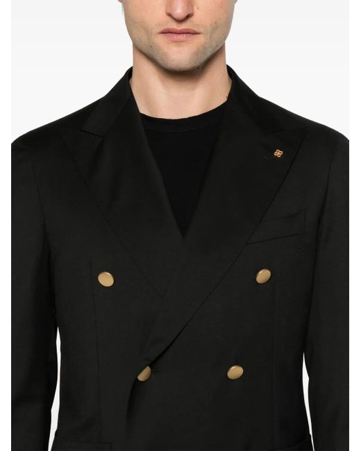 Tagliatore Black Wool Blazer for men