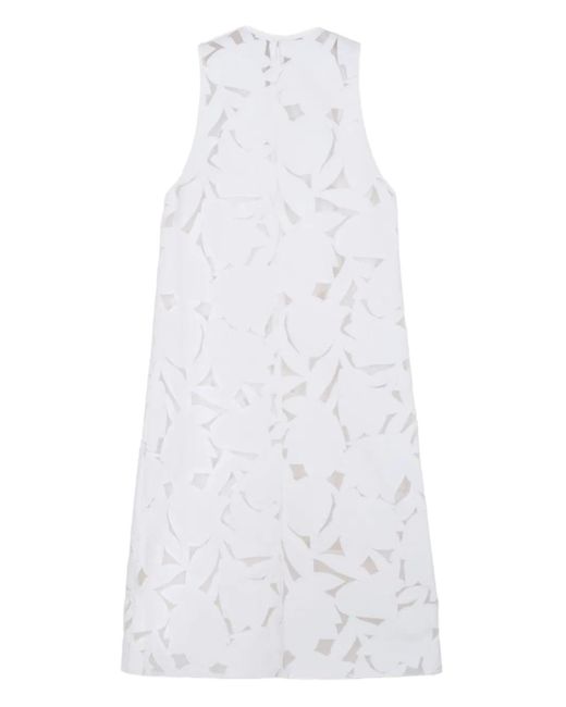 Tibi White Adelle Sleeveless Midi Dress