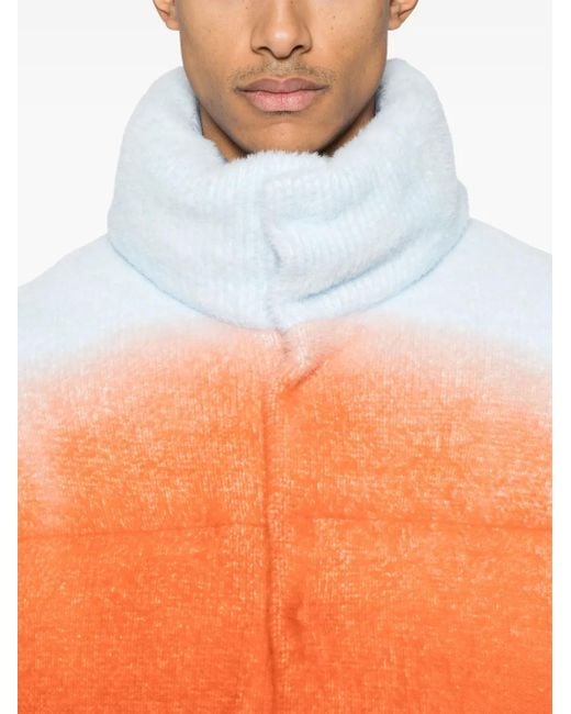 Bonsai Orange Oversize Puffer Jacket for men