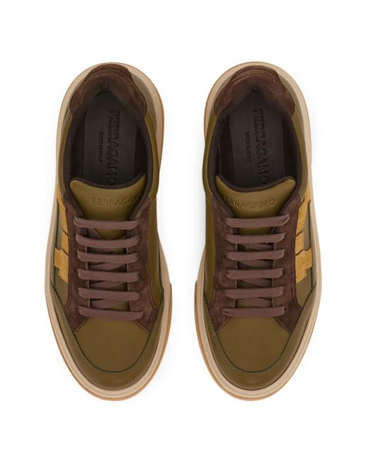 メンズ Ferragamo ガンチーニ スニーカー Brown