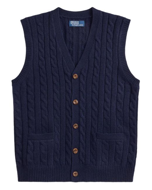 メンズ Polo Ralph Lauren ケーブルニット トップ Blue