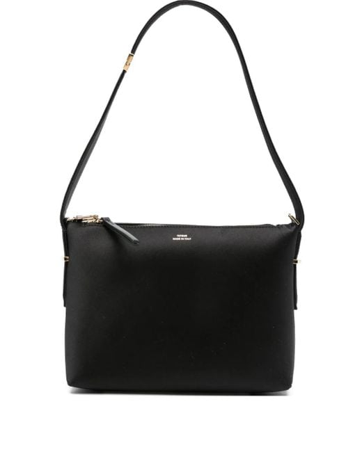 Totême Black Bevel Zip Shoulder Bag