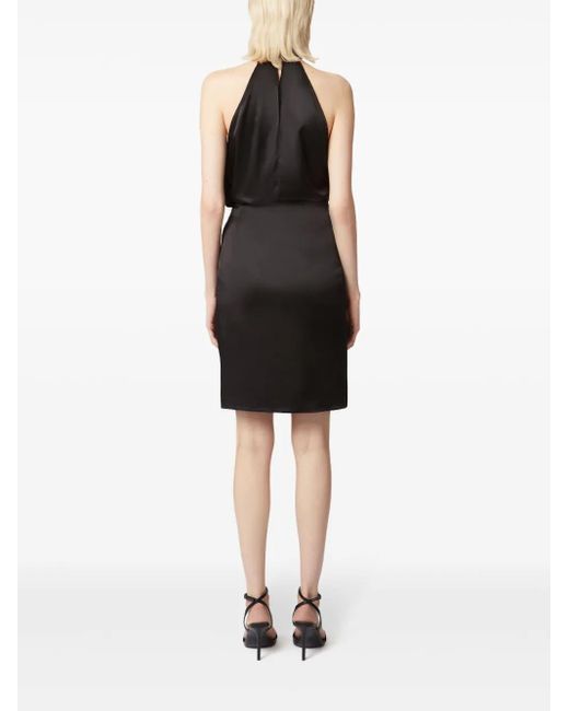 Nina Ricci Black Asymmetric Bow-Detail Skirt