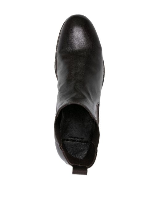 Officine Creative Black Solitude 004 Leather Chelsea Boots for men