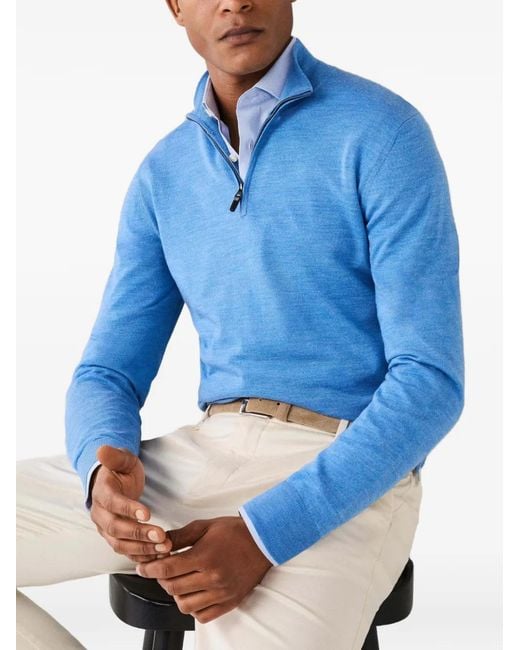 Hackett Blue Pull En Mérinos for men