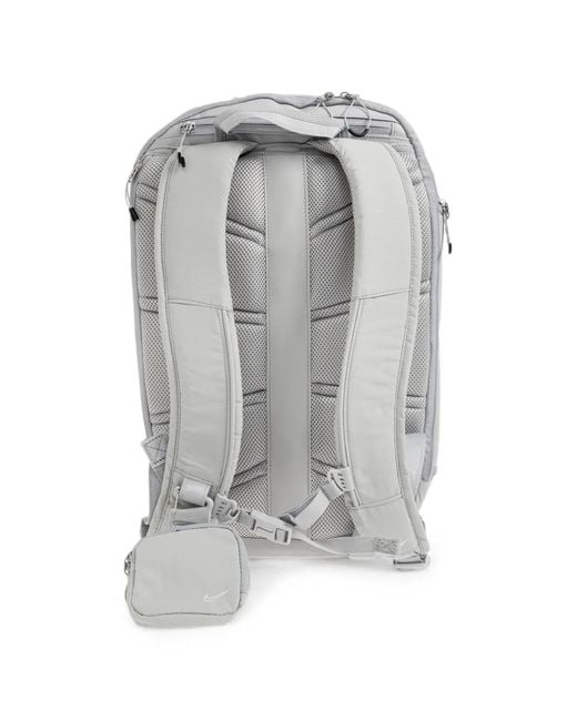 Nike Gray Logo-Embroidered Backpack