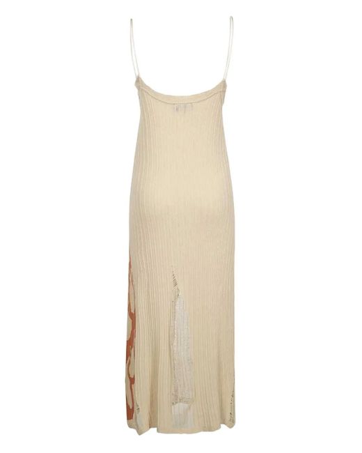 Vision Of Super Natural Flame-Print Midi Dress