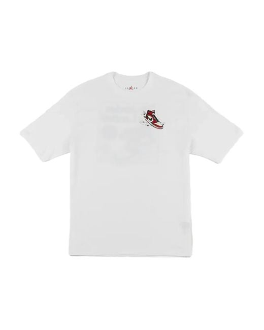 Nike White Aj1 Graphic-Print T-Shirt for men
