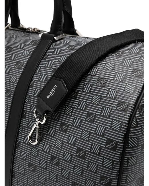 Moreau Black Signature Canvas Boston Travel Bag
