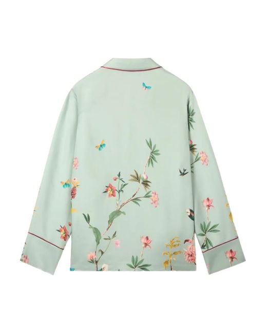 LaDoubleJ Green Floral-Print Shirt