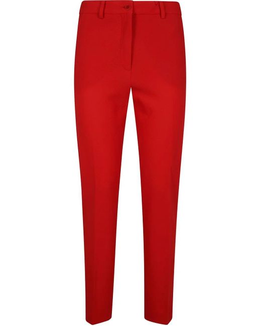 Seventy Broek Met Logoplakkaat in het Red