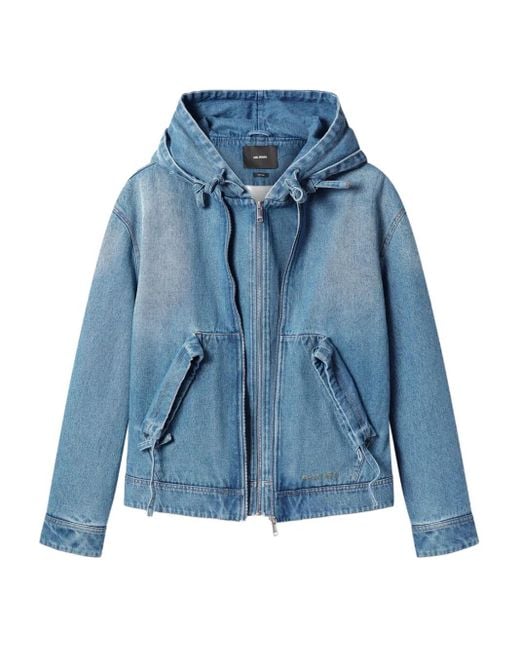 Axel Arigato Blue Hooded Denim Jacket for men