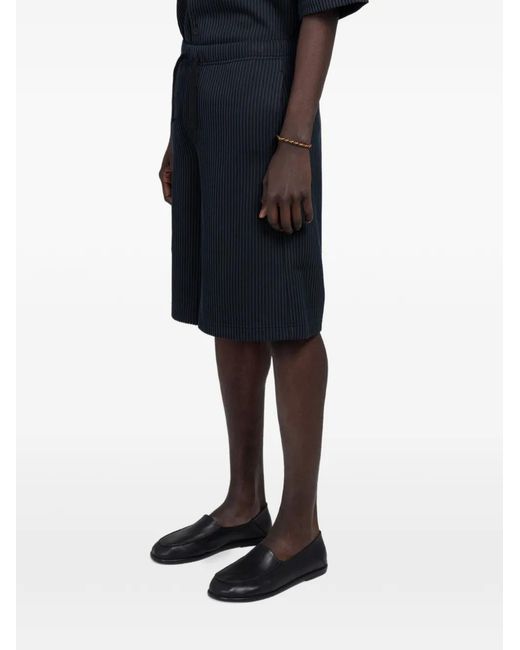 Minimum Blue Jasper Pinstripe-Pattern Shorts for men
