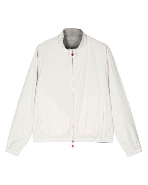 Kiton White Lightweight Shell Jacket for men