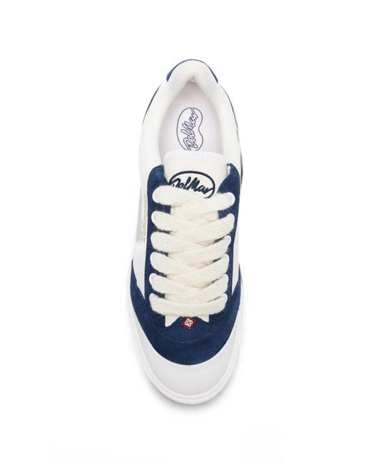 Casablanca Blue Del Mar Suede-Panelled Sneakers for men