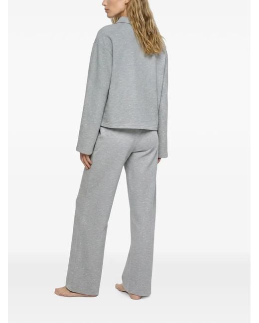 Karl Lagerfeld Gray Rhinestone Loungewear Pants