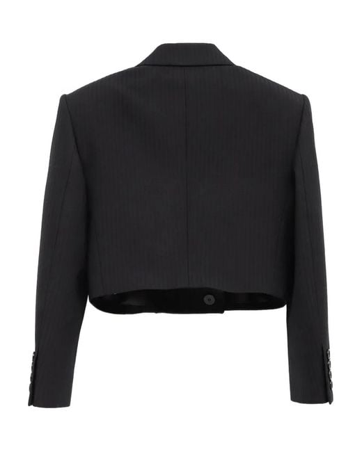 Chloé Black Spencer Striped Button Blazer