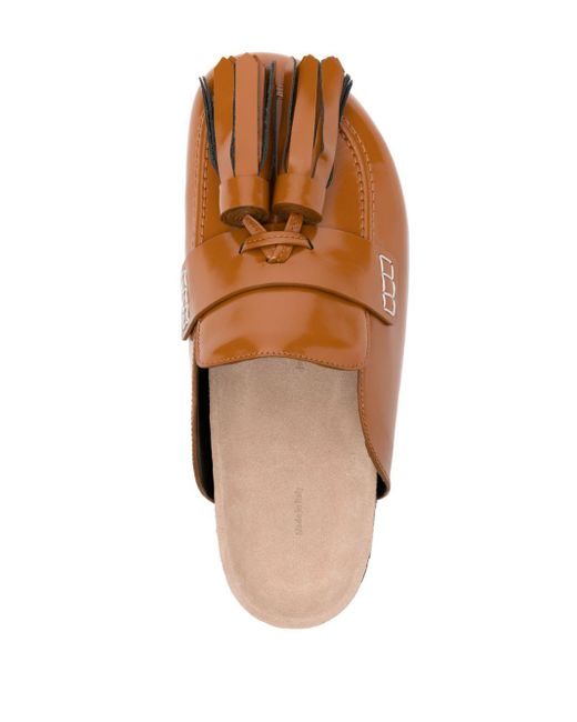 J.W. Anderson Brown Tassel Leather Mules