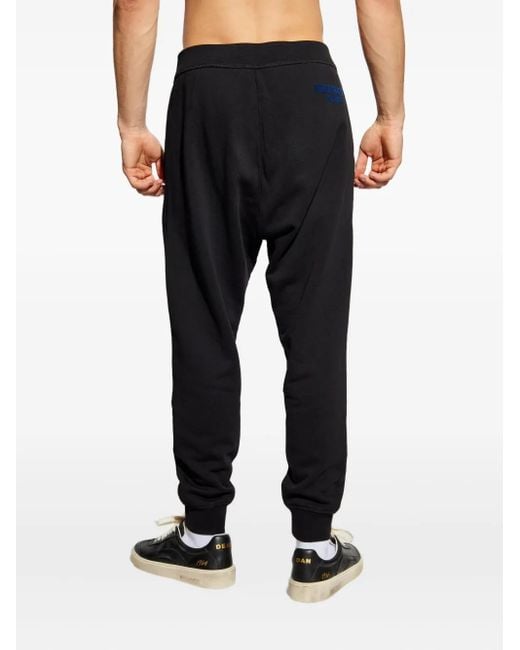 DSquared² Black Cotton Track Pants for men