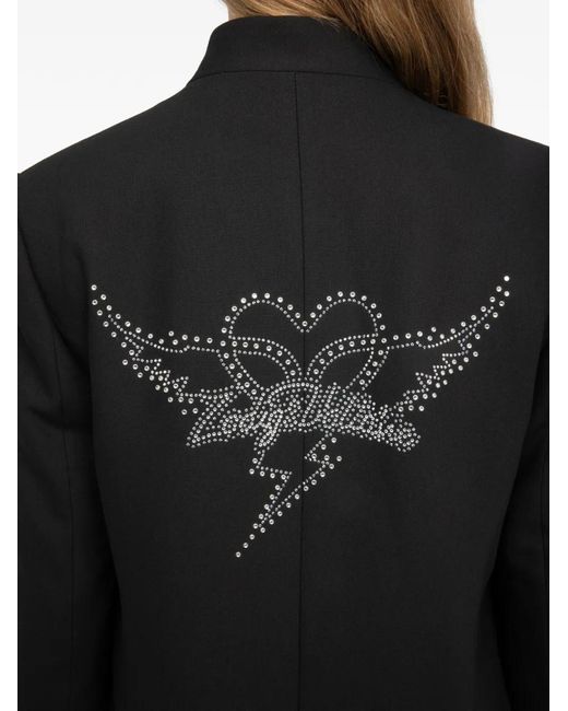 Zadig & Voltaire Black Verysa High Collar Blazer